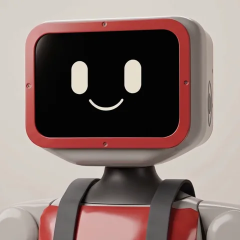 Milo’s display showing big eyes and a wide smile.
